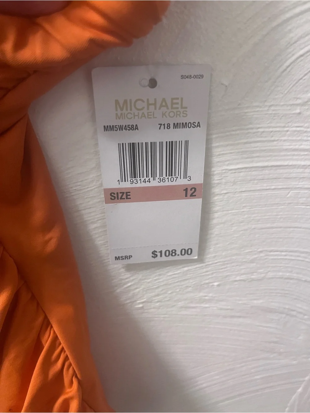 Michael Kors “Mimosa” One-Piece Swimsuit with Ring Detail, Women’s, Size 12